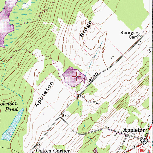 Topographic Map of Appleton Ridge Pond, ME