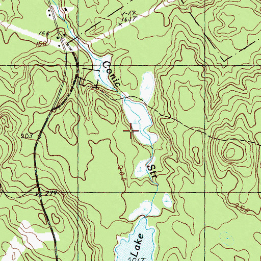 Topographic Map of Conic Flowage Dam, ME