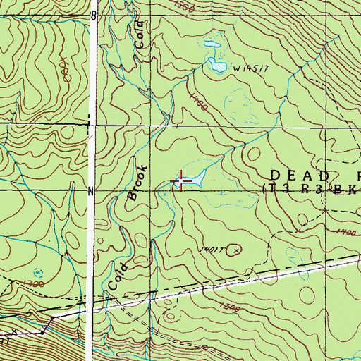 Topographic Map of Gold Brook Dam, ME