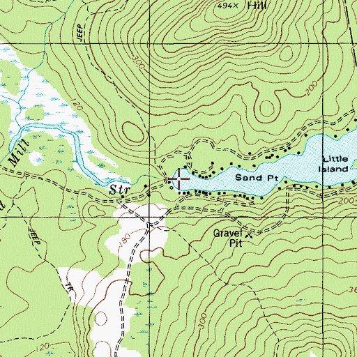 Topographic Map of Donnell Pond Dam, ME