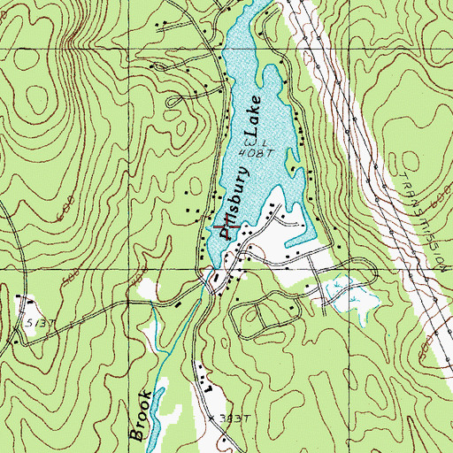 Topographic Map of Pillsbury Lake Dam, NH