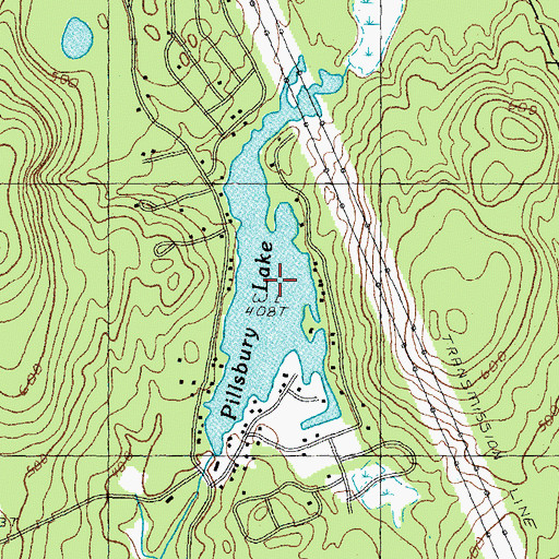 Topographic Map of Pillsbury Lake, NH
