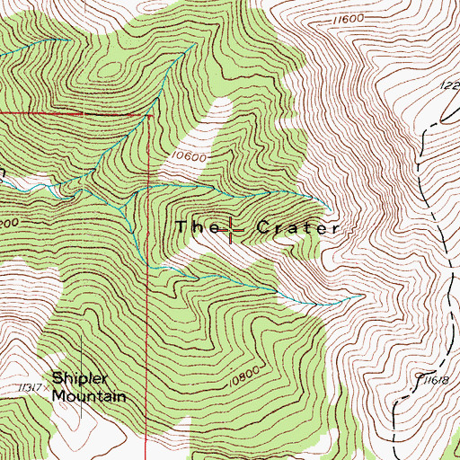 Topographic Map of The Crater, CO