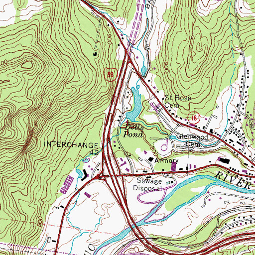 Topographic Map of Ice Pond, NH