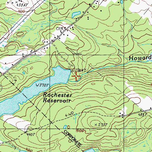 Topographic Map of Rochester Reservoir Dam, NH