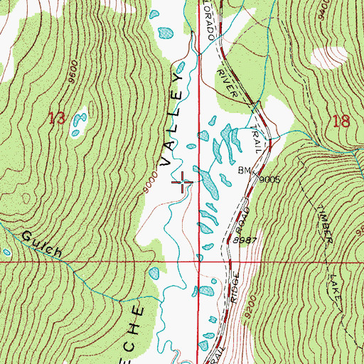 Topographic Map of Beaver Creek, CO