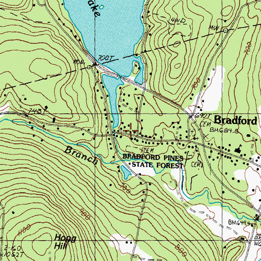 Topographic Map of Todd Lake Dam, NH