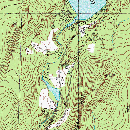 Topographic Map of Newfound River Reservoir, NH