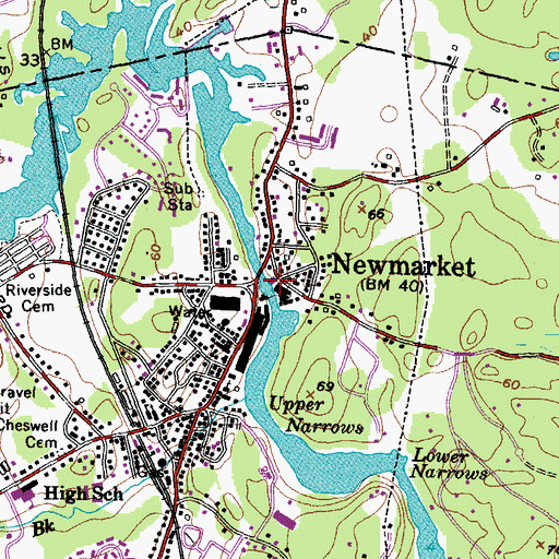 Topographic Map of Macallen Dam, NH