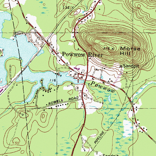 Topographic Map of Trickling Falls Dam, NH