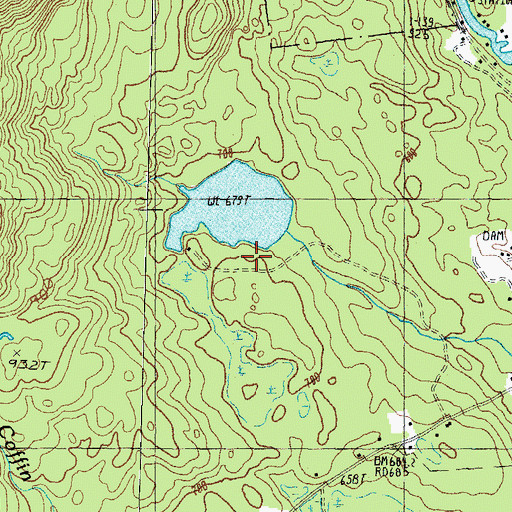 Topographic Map of Adams Pond, NH