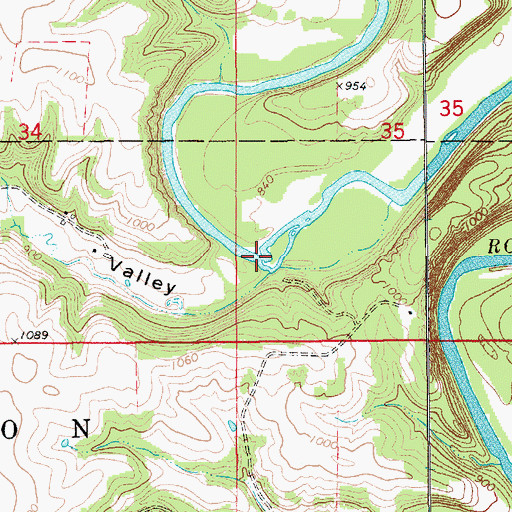 Topographic Map of North Branch Root River Dam, MN