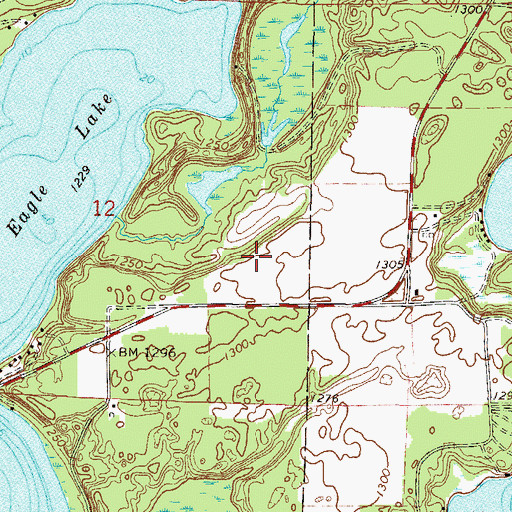 Topographic Map of Hawthorne Dam, MN