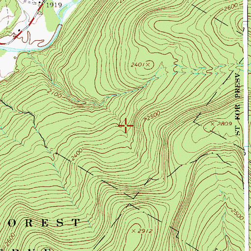 Topographic Map of West Dry Creek, NY
