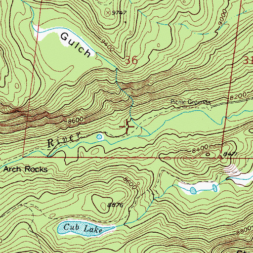 Topographic Map of Windy Gulch, CO
