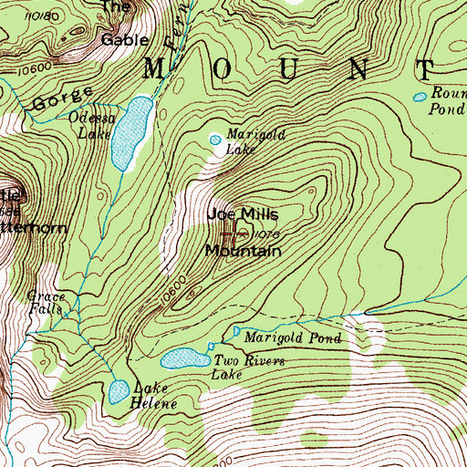 Topographic Map of Joe Mills Mountain, CO