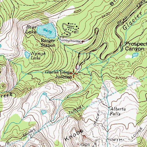 Topographic Map of Glacier Gorge Junction, CO