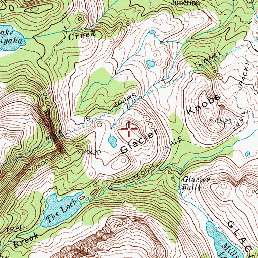 Topographic Map of Glacier Knobs, CO