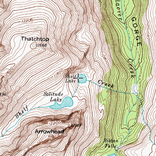 Topographic Map of Shelf Lake, CO