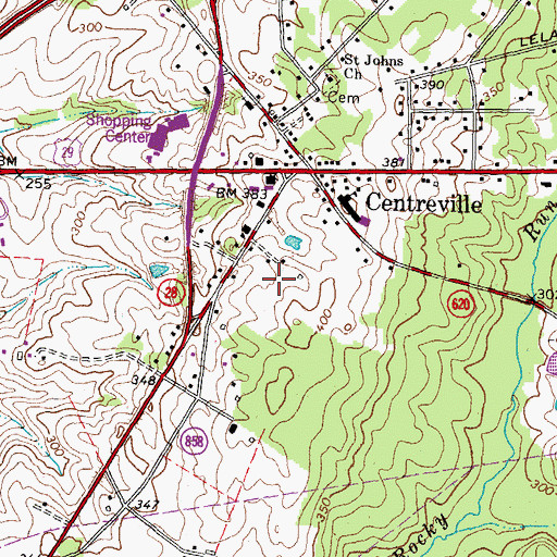 Topographic Map of Old Centreville Road Park, VA