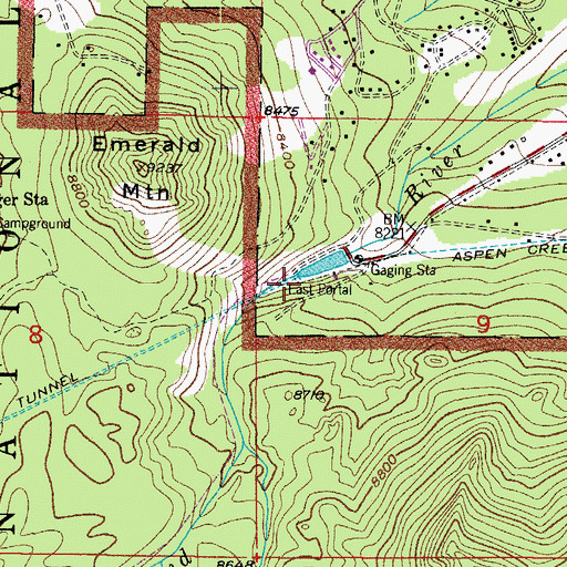 Topographic Map of East Portal, CO