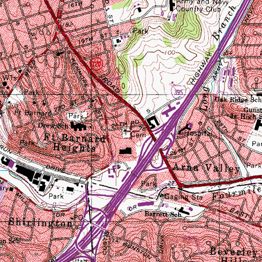 Topographic Map of Lomax AME Zion Church Cemetery, VA