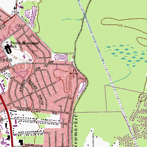Topographic Map of Ivy Farms Park, VA
