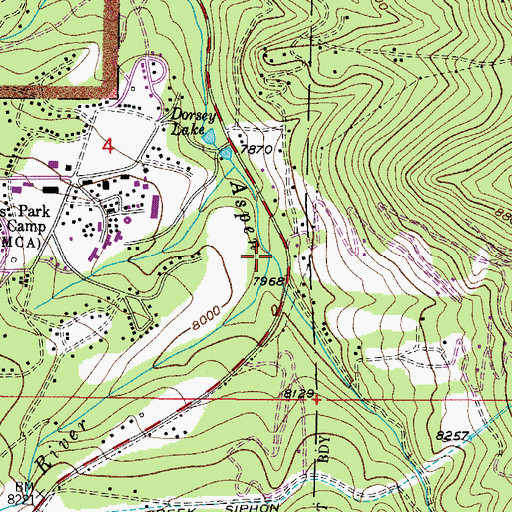 Topographic Map of Wind River, CO