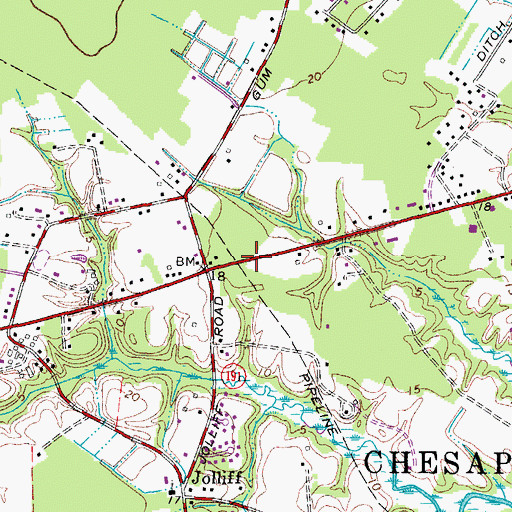 Topographic Map of Interchange 11, VA