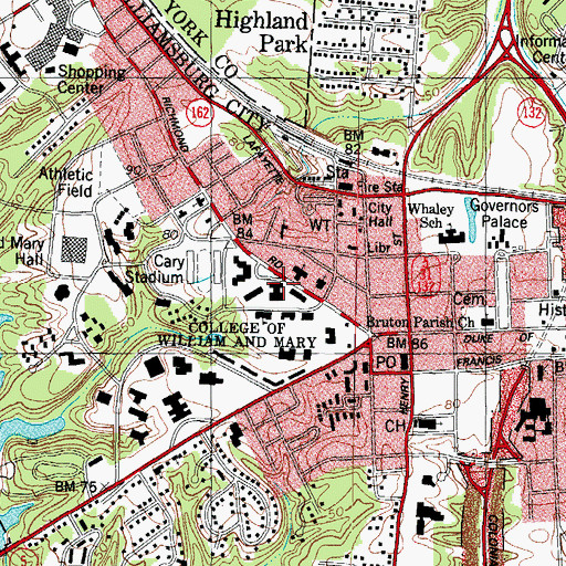 Topographic Map of Blow Gymnasium, VA