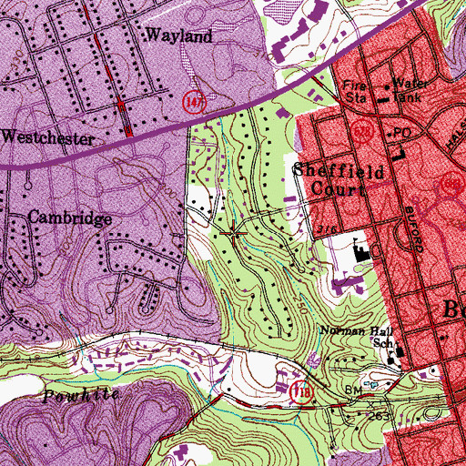 Topographic Map of Brookwood Estates, VA