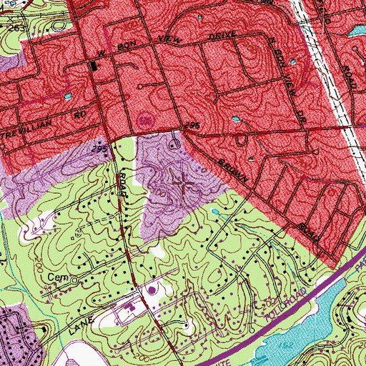 Topographic Map of Spring Grove, VA