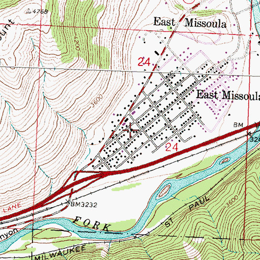 Topographic Map of Maplewood Manor Personal Care Home, MT