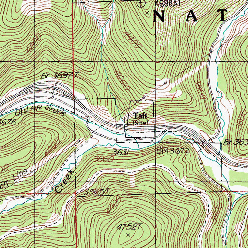 Topographic Map of Taft (historical), MT