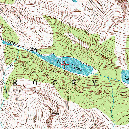 Topographic Map of Lake Verna, CO