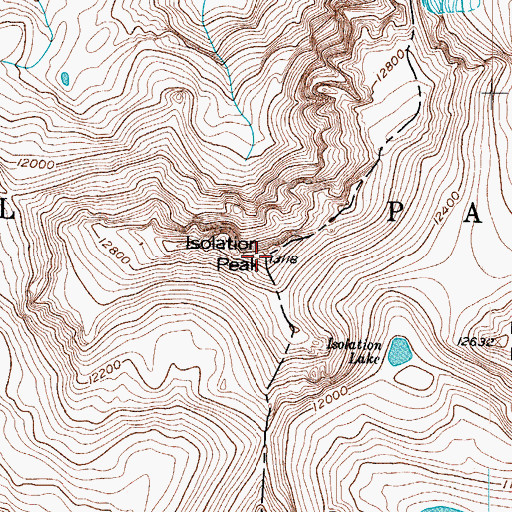Topographic Map of Isolation Peak, CO