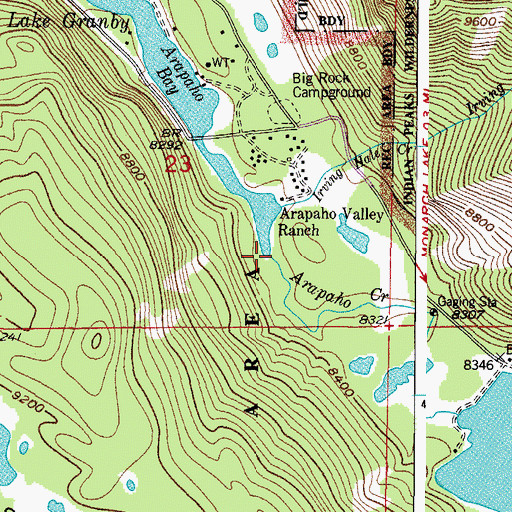 Topographic Map of Arapaho Creek, CO