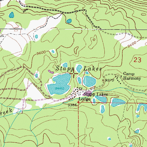 Topographic Map of Stapp Lakes, CO