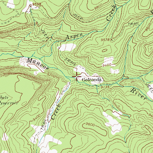 Topographic Map of Golconda, CO