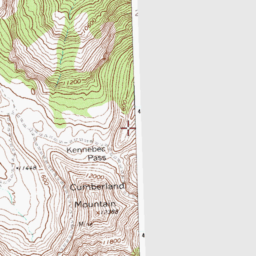 Topographic Map of Kennebec Pass, CO