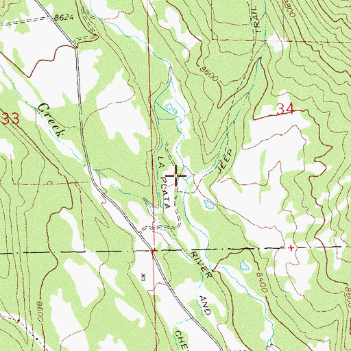 Topographic Map of Deadwood Creek, CO