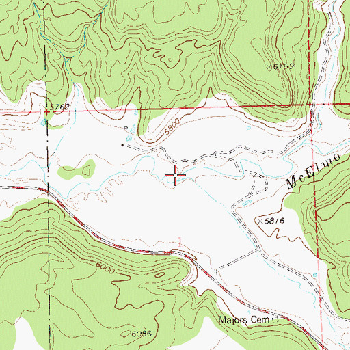 Topographic Map of Mud Creek, CO