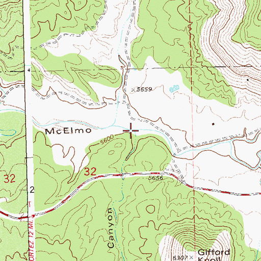 Topographic Map of Jessup Canyon, CO