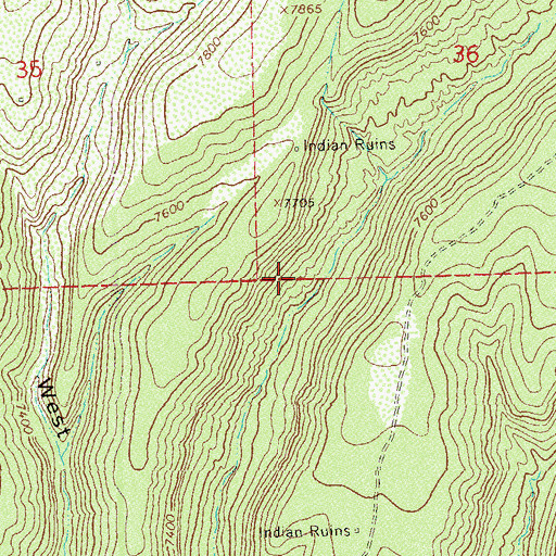 Topographic Map of Mesa Verde National Park, CO