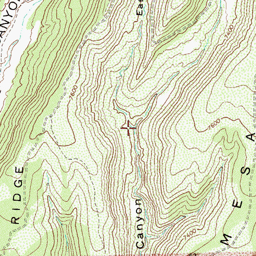 Topographic Map of East Canyon, CO
