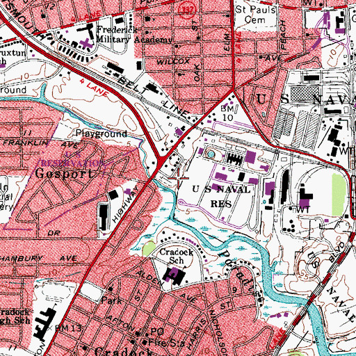 Topographic Map of Gomley Chesed Cemetery, VA