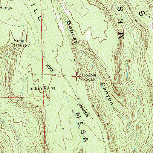 Topographic Map of Double House, CO