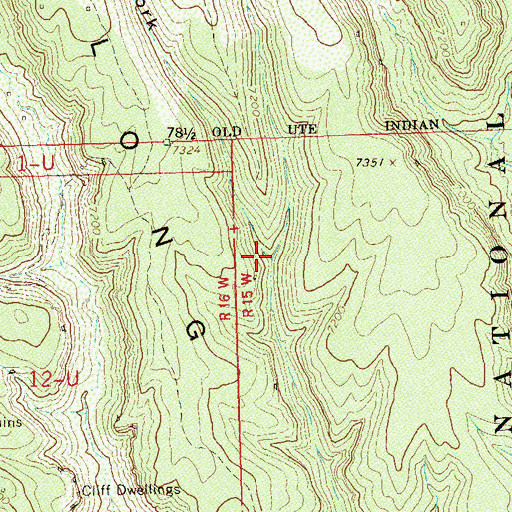 Topographic Map of West Fork Wickiup Canyon, CO