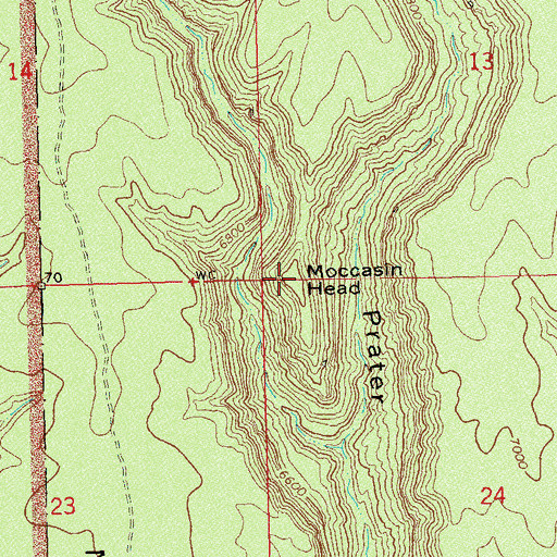 Topographic Map of Moccasin Head, CO