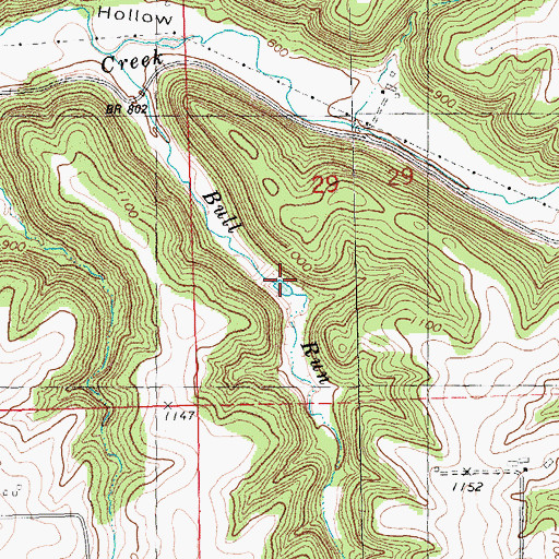 Topographic Map of Bad Axe 24 D 2592.1 Dam, WI